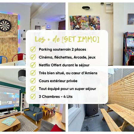 Maison 3Ch - Cinema - Game Room - Parking - Gare Amiens Extérieur photo